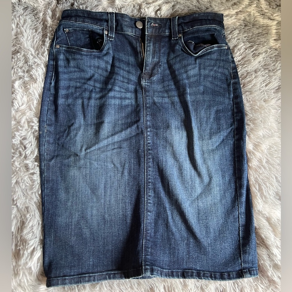 GAP Denim Knee-Length Pencil Skirt